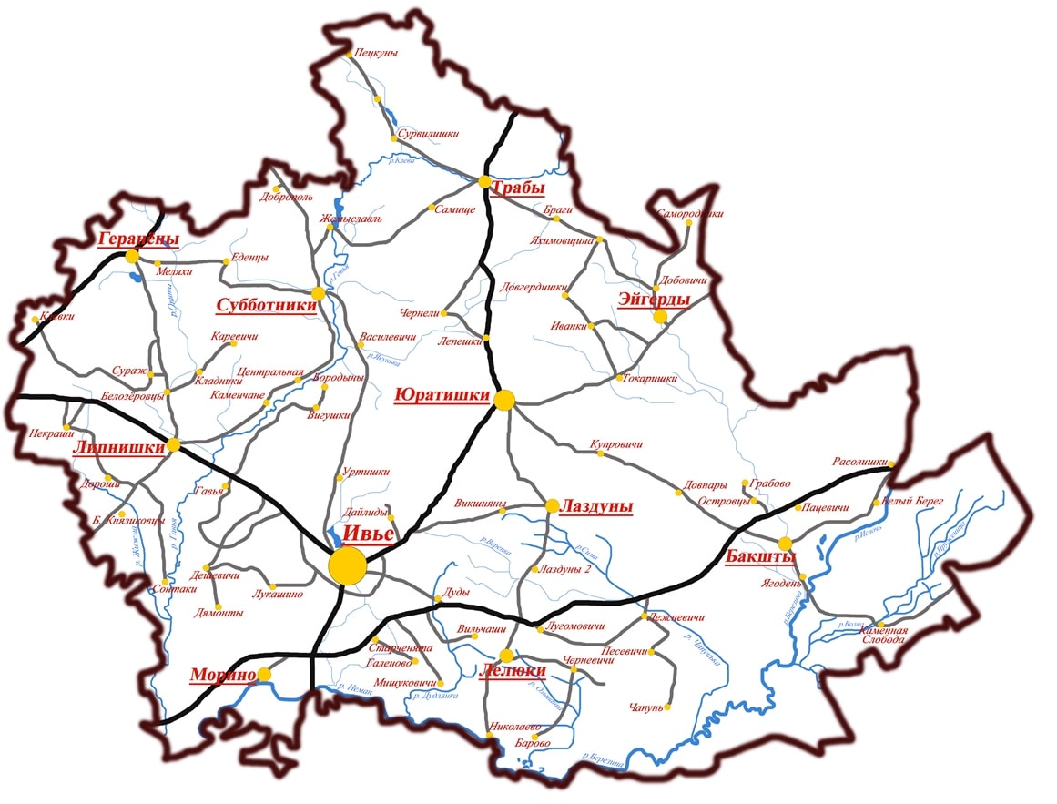 Карта гродненской области подробная с деревнями спутниковая